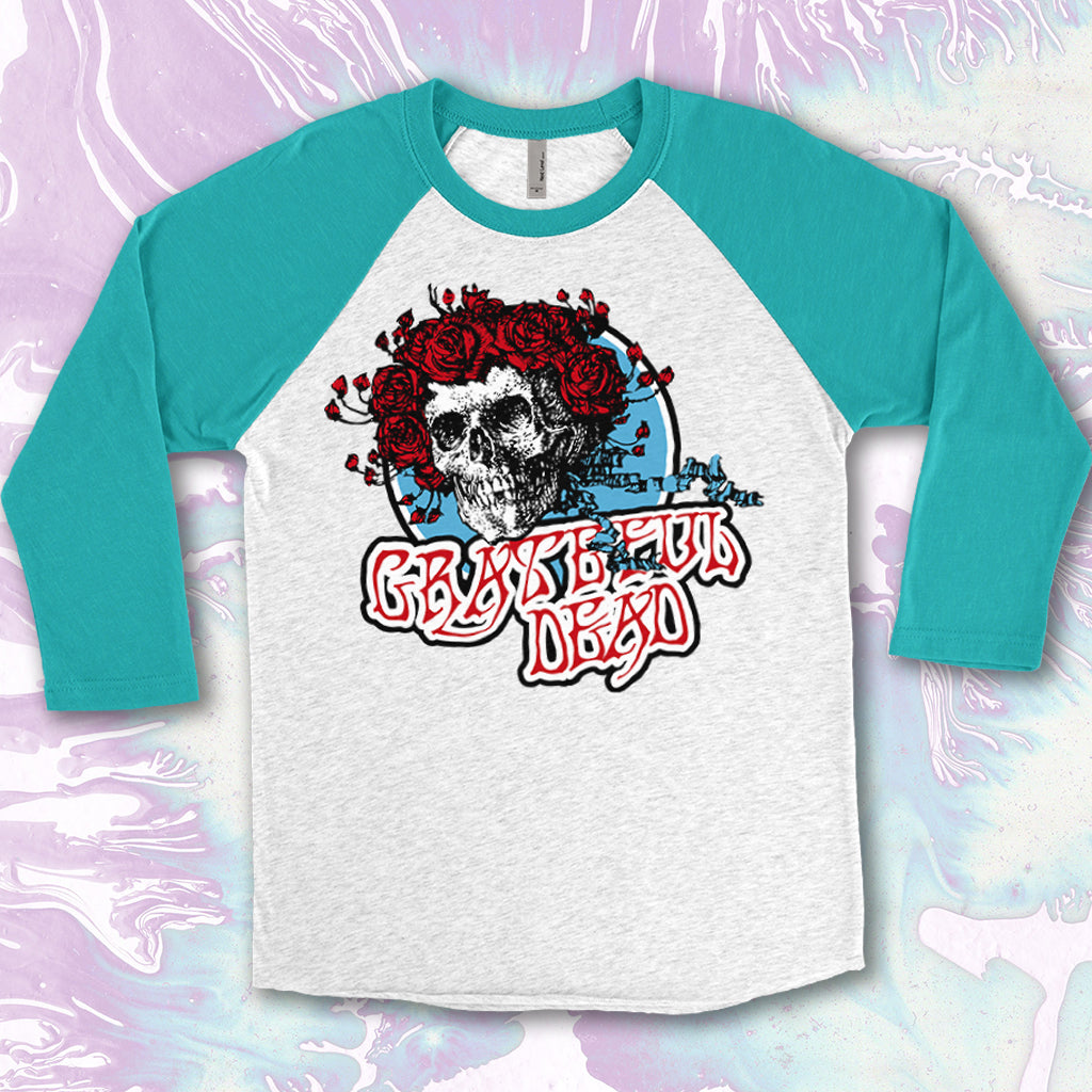 Grateful Dead Inspired Bertha Printed on Next Level Raglan Tees and Unisex Bella + Canvas Crews