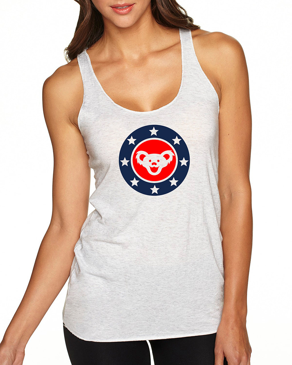 Classic 70's GD Bearhead! Printed on Ladies Next Level Racerback Tank