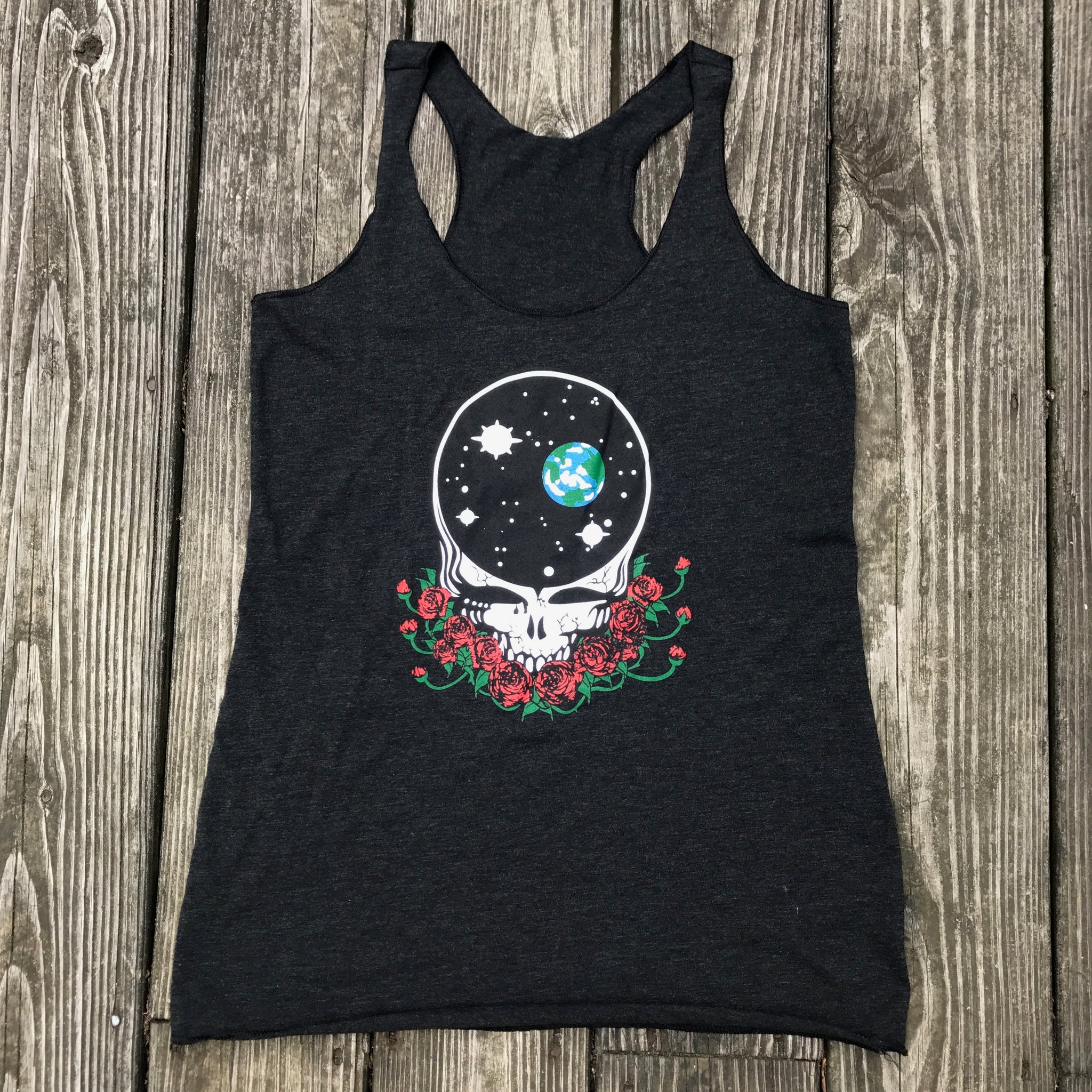 Grateful Dead Space Your Face Triblend Racerback Tank