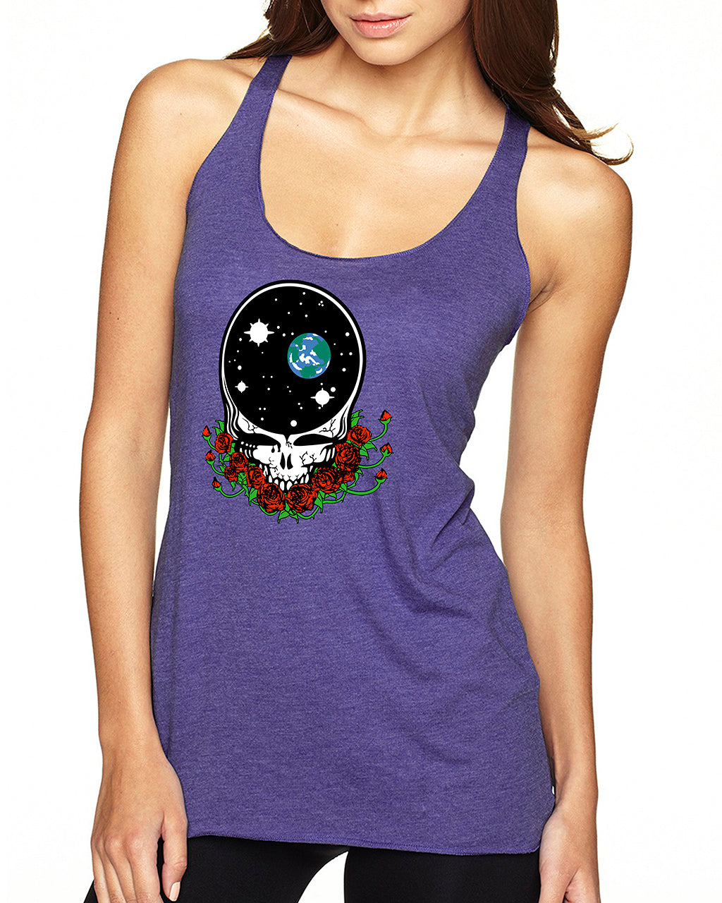 Grateful Dead Space Your Face Triblend Racerback Tank
