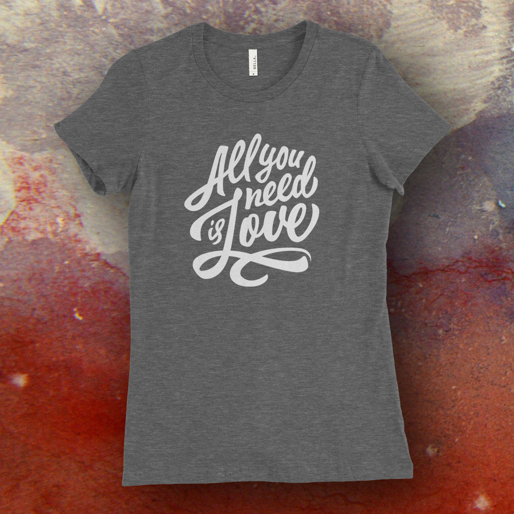 Beatles Inspired All You Need Is Love Screen Printed T-Shirt