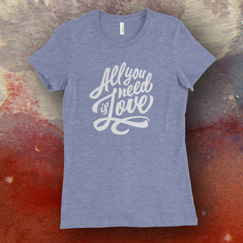 Beatles Inspired All You Need Is Love Screen Printed T-Shirt