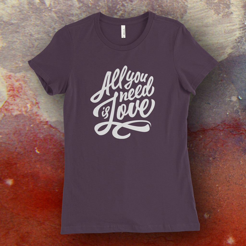 Beatles Inspired All You Need Is Love Screen Printed T-Shirt