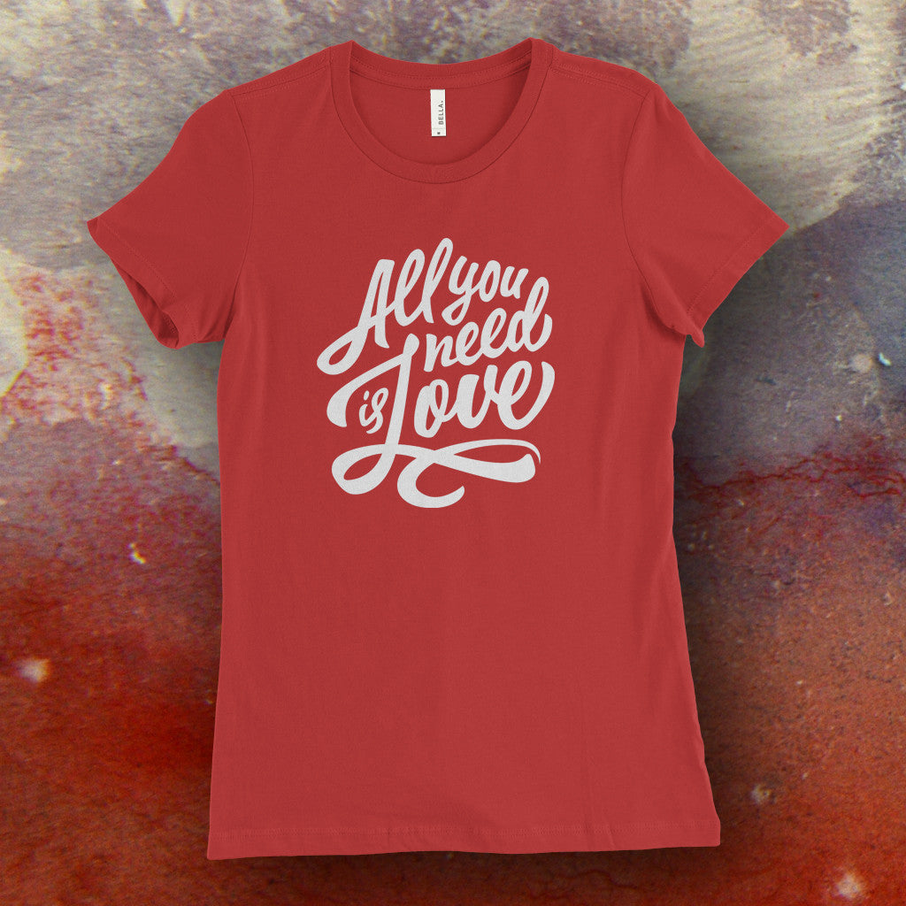 Beatles Inspired All You Need Is Love Screen Printed T-Shirt