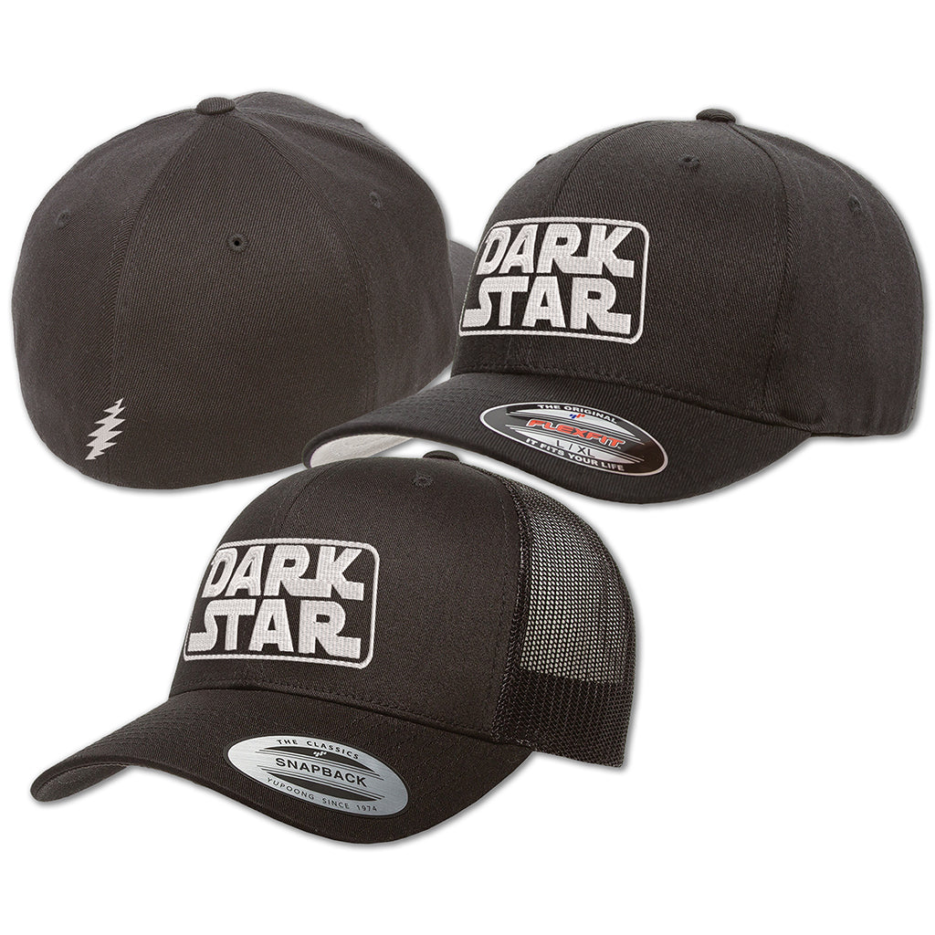 / Cap and Star Draw Star Dark Apparel on Yupoong Death Inspired – Embroidered The Flexfit Line