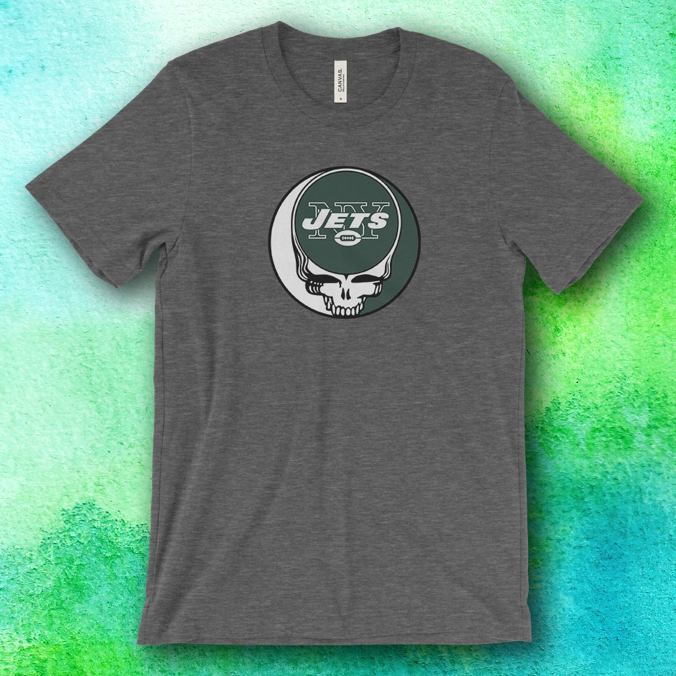 Grateful Dead Inspired New York Jets Steal Your Face T-Shirt