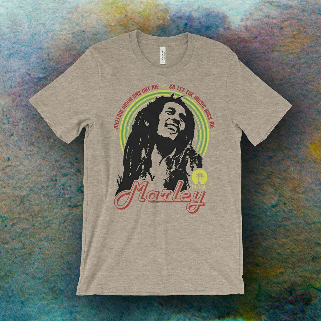 Bob Marley Inspired Mellow Mood Screen Printed T-Shirt