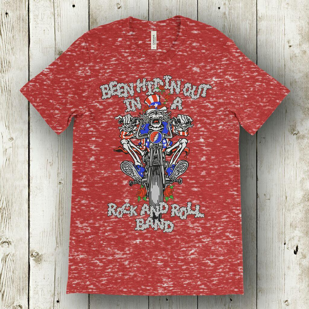 Grateful Dead Uncle Sam US Blues Triblend ACID WASH T-Shirt