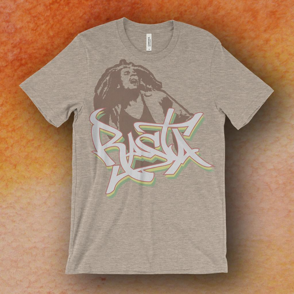 Bob Marley Inspired RASTA Screen Printed T-Shirt