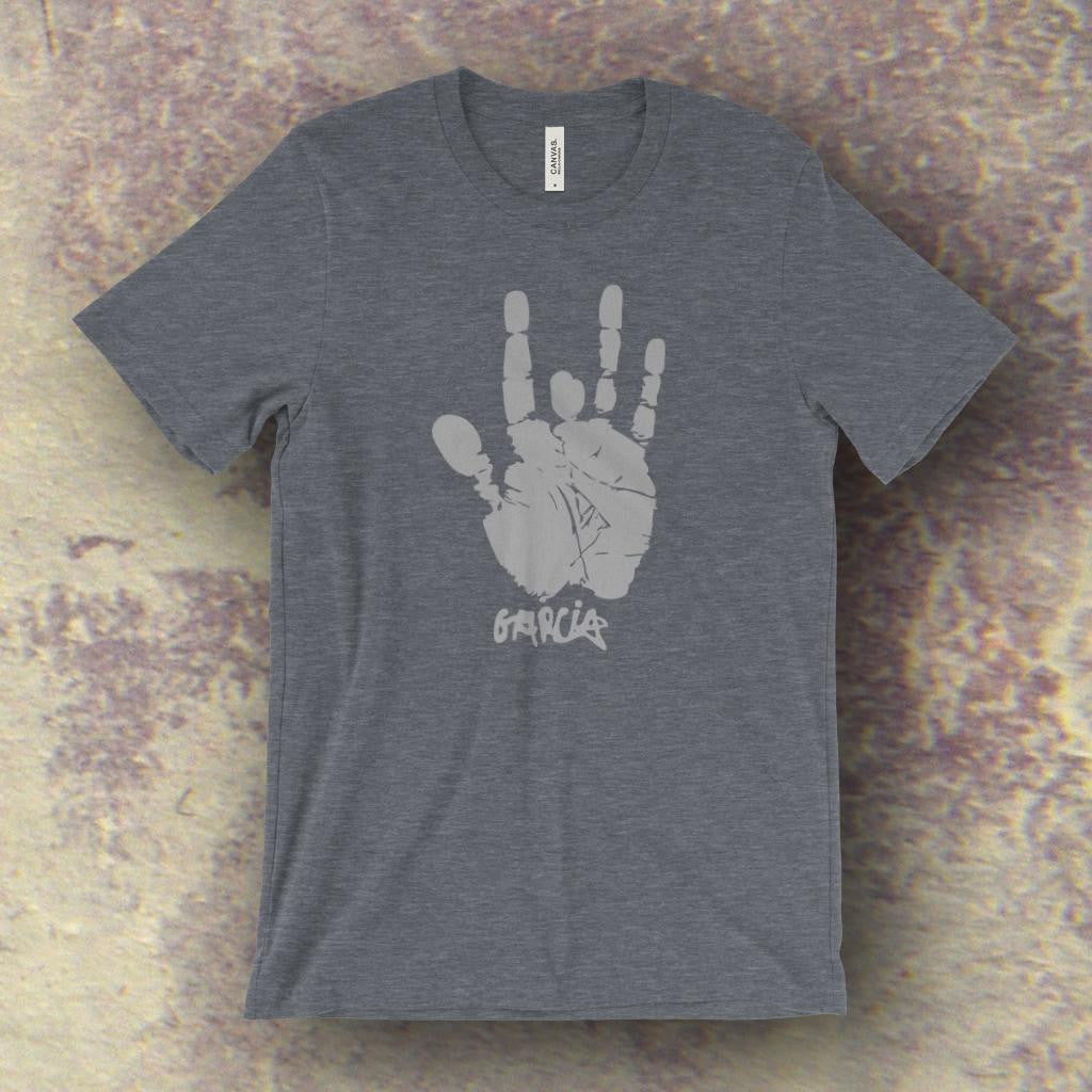 Jerry Garcia Handprint Screen Printed T-Shirt – Draw The Line Apparel