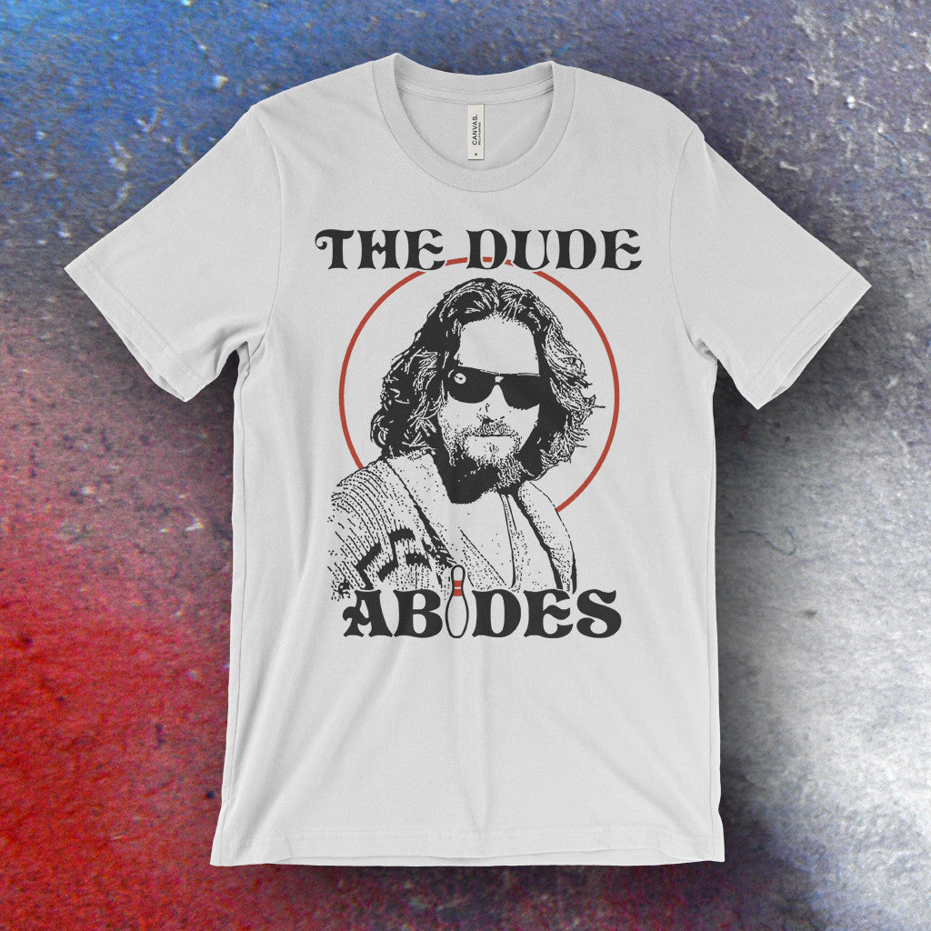 Oxide hjælpeløshed Taktil sans Big Lebowski Inspired The Dude Abides Screen Printed T-Shirt – Draw The  Line Apparel