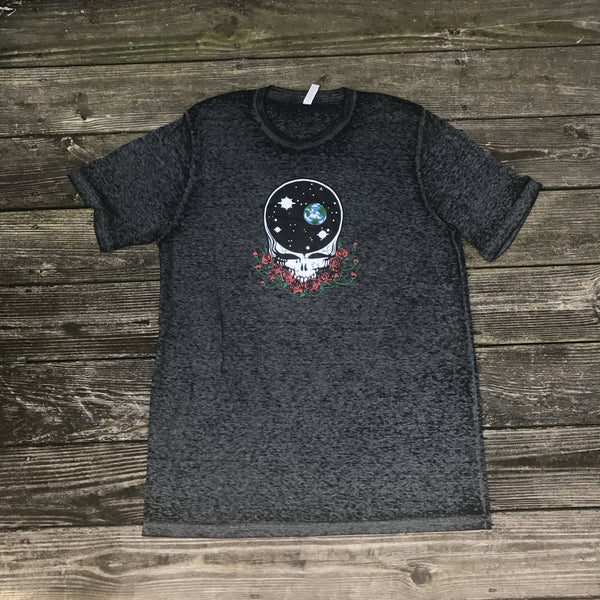 Grateful Dead Space Your Face Triblend ACID WASH T-Shirt