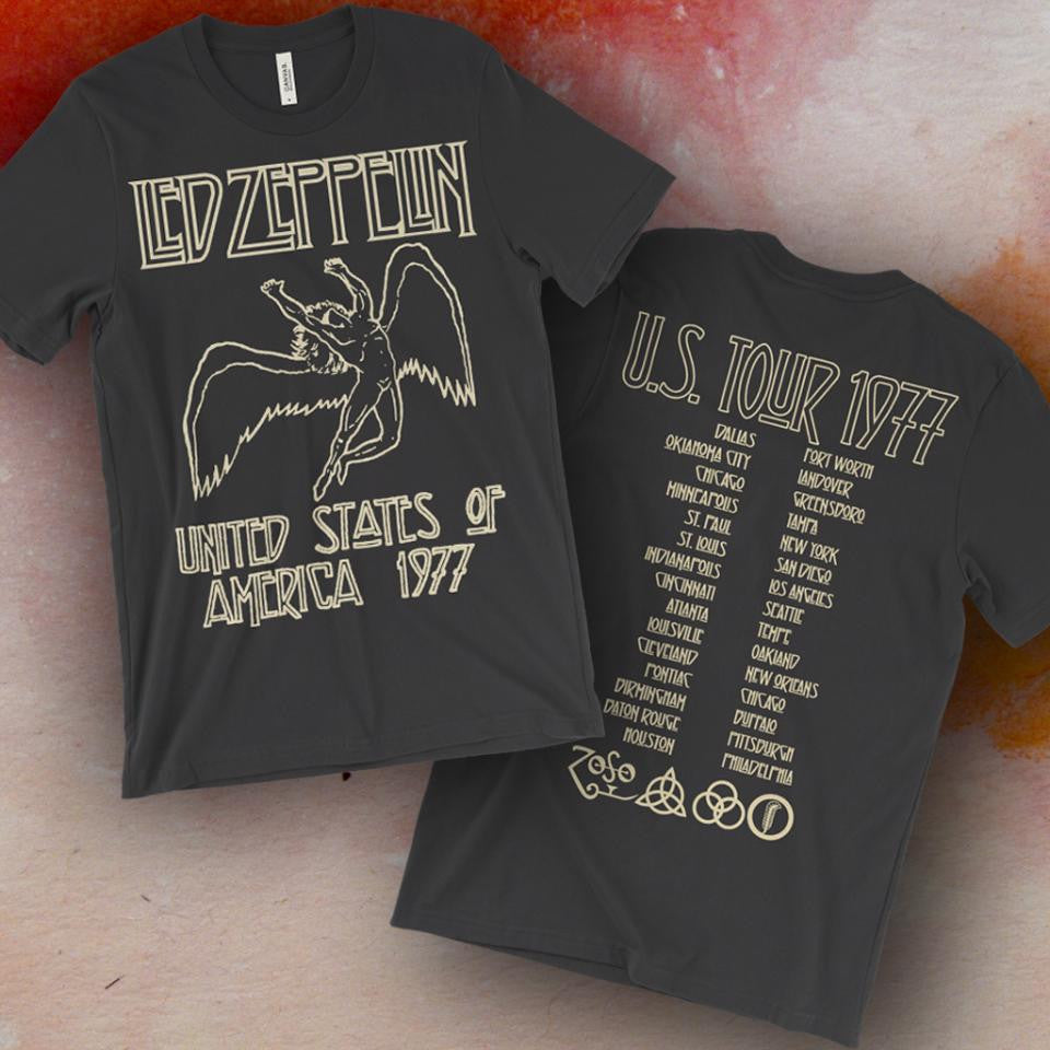 Led Zeppelin 1977 US Tour Double Sided T-Shirt – The Line Apparel